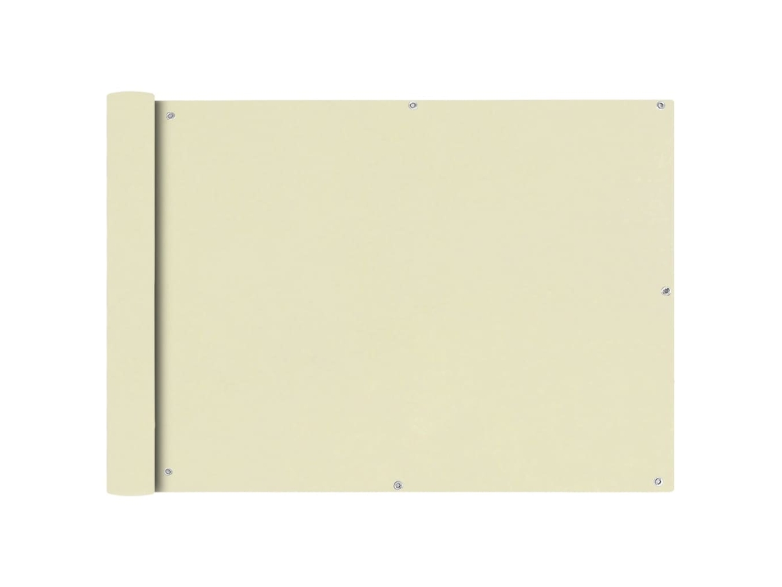 Vidaxl Tela Varanda Tecido Oxford 75x600 Cm Creme