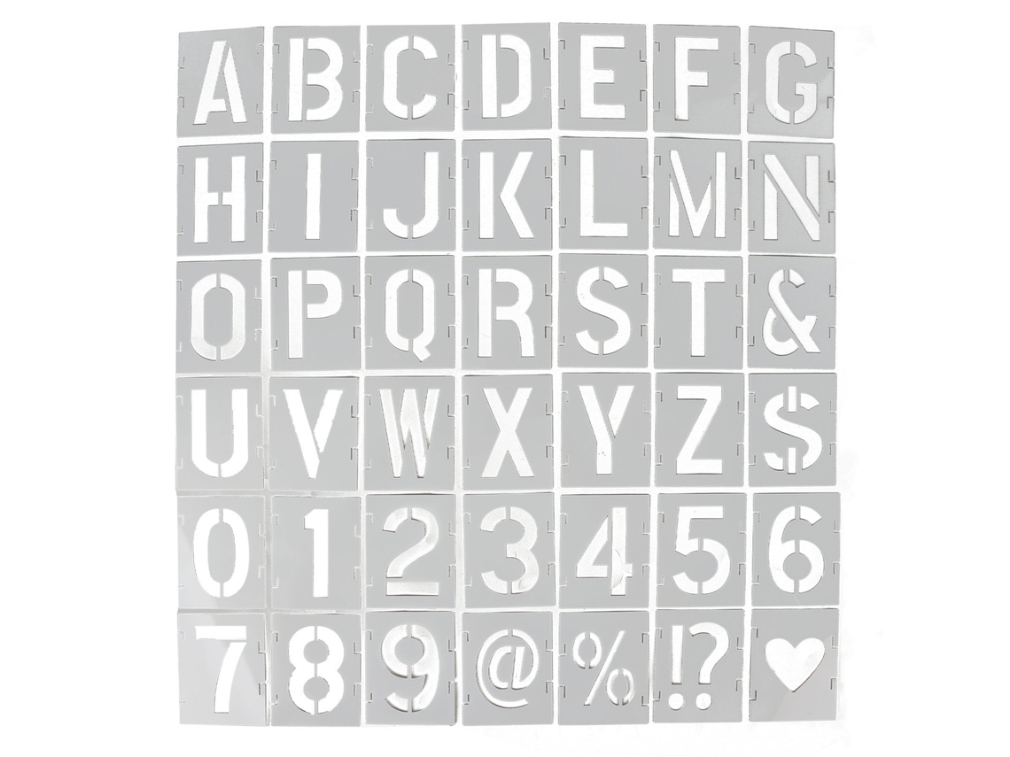 42 Modelos De Modelo De Letras Diy Portáteis Para Pintura Em Spray E Desenho Colorido Para Casa