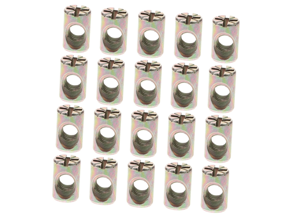 Porca De Encaixe M6 X 15mm, Conjunto De 20 Peças, Liga De Zinco, Com Fenda Para Berços E Móveis Planos, Melhor