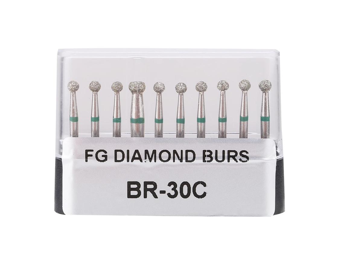 10 Peças Brocas Diamante Dentárias De Aço Inoxidável Com Cabo Redondo 1.6mm