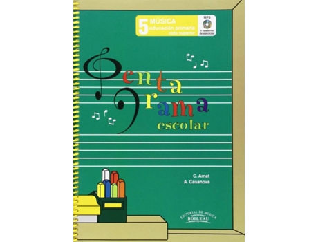 Livro Pentagrama Escolar 5 Ciclo Superior de C Amat (Espanhol)