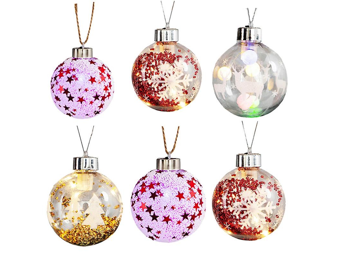 6 Peças de Bolas Led de Natal ALLINLESS