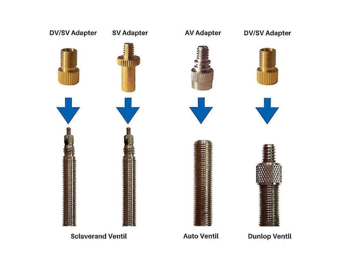 Rebe-10 Peças Kit De Bicos De Bomba Inflador Adaptadores De Válvula Presta Schrader Bicicleta Moto Bolas Brinquedos Cama