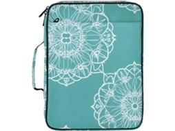 Pasta Expansível Mandala Art, Azul Petróleo, Organizador Com 7 Bolsos E Fichário De 3 Argolas Escola, Escritório E