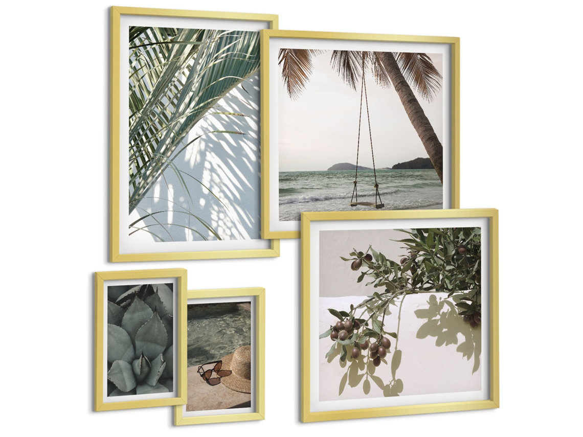 Conjunto De Pinturas Plantas Tropicais Relaxantes Espelharte (5 Peças)