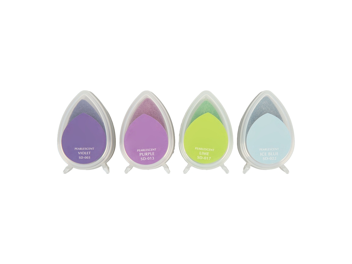 Tiras De Tinta Lavables 4 Colores Perlados Solubles En Agua Para Scrapbooking, Carteles Y Cuadernos
