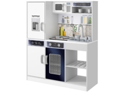 Cozinha Infantil Brinquedo com Pia Luz Som e Acessórios Branca VELTRIX