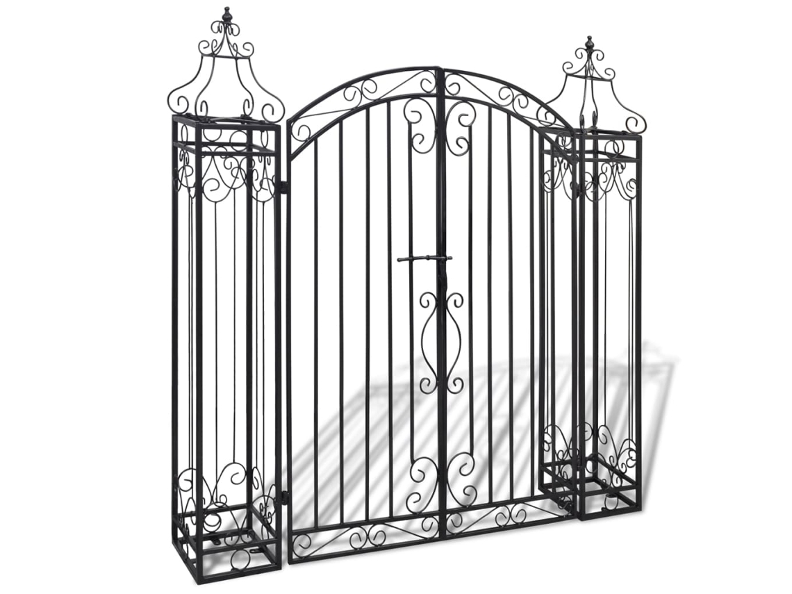 Vidaxl Portão De Jardim Ornamental 122x20,5x134 Cm Ferro Forjado