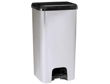 Lixeira com Pedal Capacidade de 37 Litros Recipiente para Reciclagem Cor Metalizada Lixeira Orgânica de Cozinha COM-FORT HOUSE