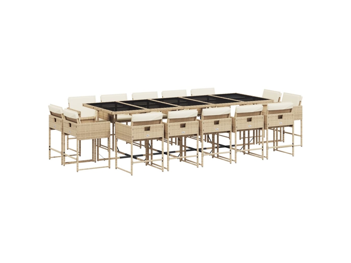 Garden Dining Set, Garden Dining Sets Vidaxl Bege Rattan / Vime (n/a)