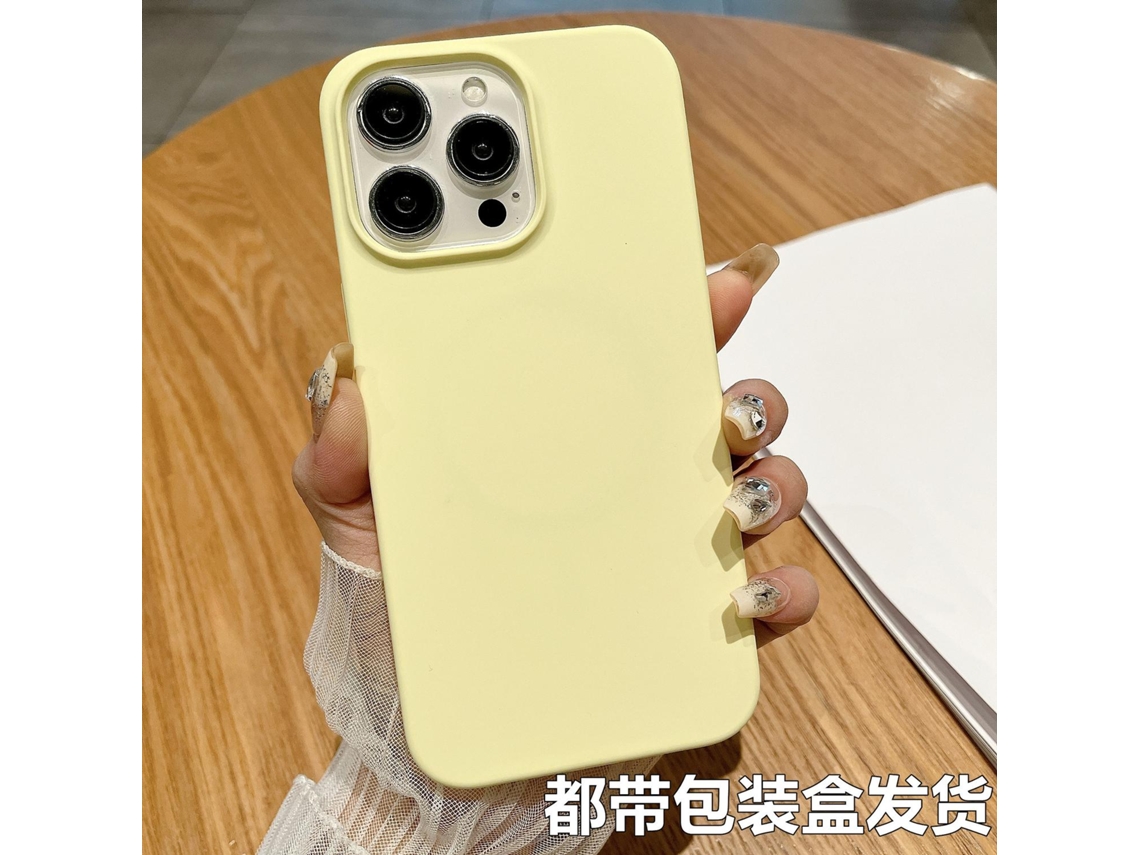 Capa Para Iphone 17 Air, Creme, Amarela, Líquida, De Silicone Magnético, À Prova De Choque.
