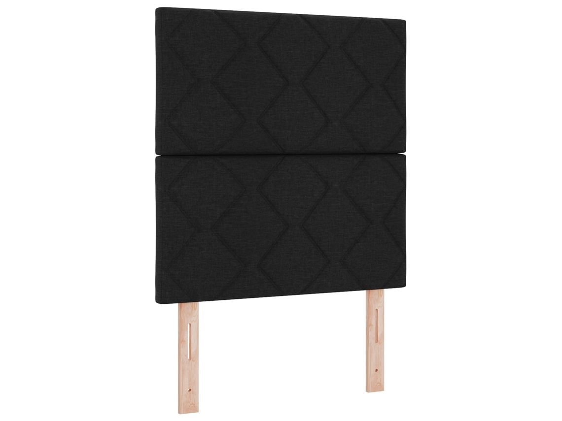 Cama Box Spring  Com Colchão & Led Preto Vidaxl Tecido (80x200 Cm)