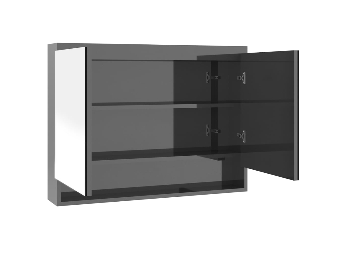 Armário Espelhado MAISON EXCLUSIVE (80x15x60cm, MDF cinza)