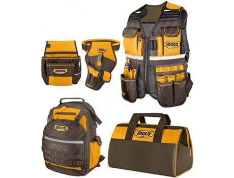 Kit Tansporte E Arrumação Ingco Mochila Bolsa 16 Bolsa L35w32cm Coldre L29w19cm Colete Cos23090