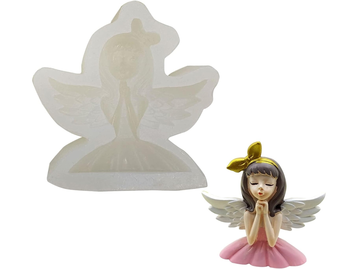 Molde De Silicone Para Bolo Princesa Com Asas De Anjo