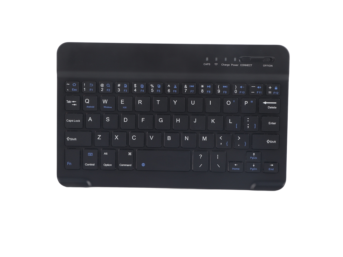 Teclado Bluetooth Sem Fio Slim Leve Para Android Ios Windows Preto