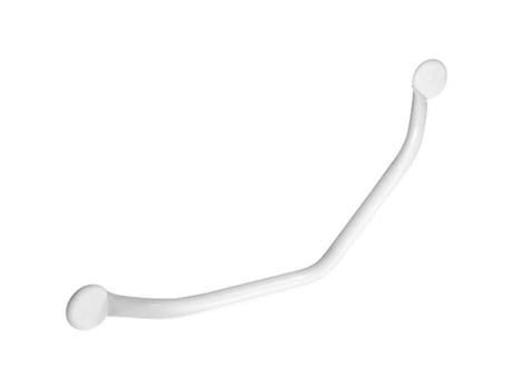 Barra Monoviga Curvada Em Aço Epóxi Branco 135 D.25 Godonnier