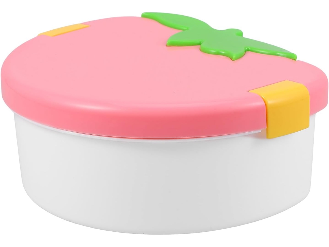 Imikeya Bento Box, Prática Em Formato De Morango, Rosa, Leve E Reutilizável Em Pp, Recipiente Portátil Para Alimentos