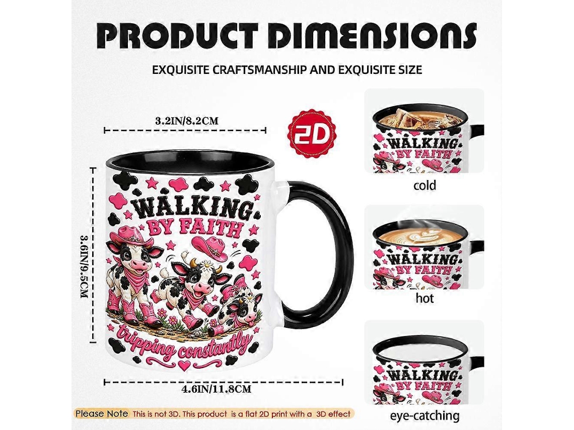 Caneca De Café De Vaca - Xícara Divertida Útil Para Presente De Natal Aniversário Casa Escritório