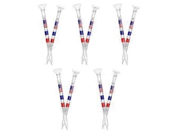 Pacote de 10/50 tees de golfe multicoloridos, duráveis e flexíveis para diferentes condições de jogo Slowmoose