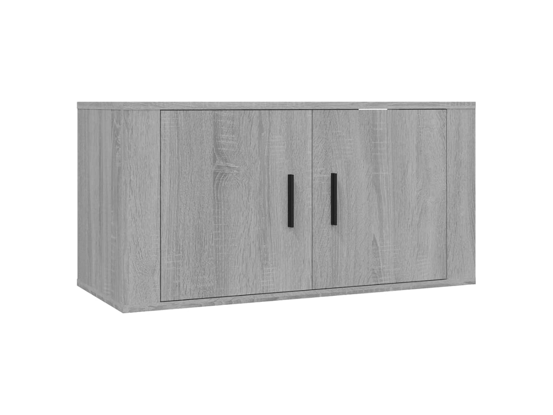 Wall Mounted Tv Cabinet, Wall Mounted Tv Cabinets Vidaxl Cinzeto Madeira Processada (80 X 34.5 X 40 Cm)