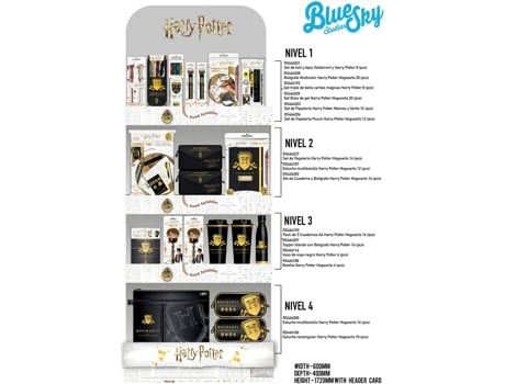 Suporte de exposição da coleção Blue Sky de Harry Potter Hogwarts