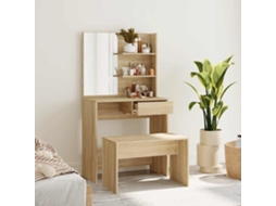 Vidaxl Conjunto Toucador 74,5x40x141 Cm Cor Carvalho Sonoma