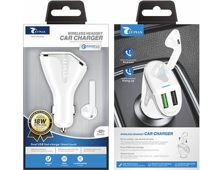 Carregador Auto LTPLUS A8608 Branco