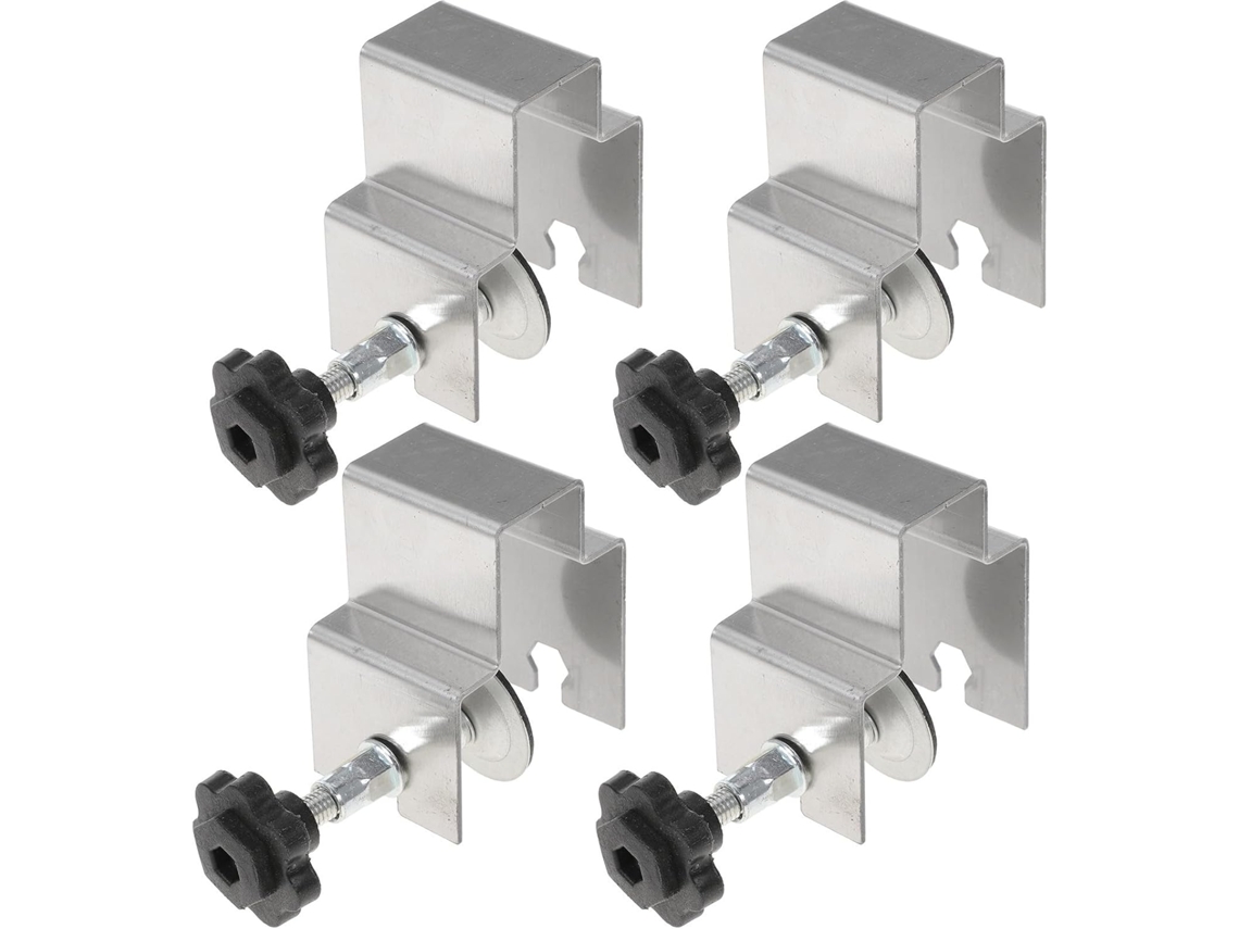 Kit De 4 Grampos De Aço Inoxidável Para Instalação Frontal De Gavetas Em Marcenaria Para Uso Doméstico E Profissional