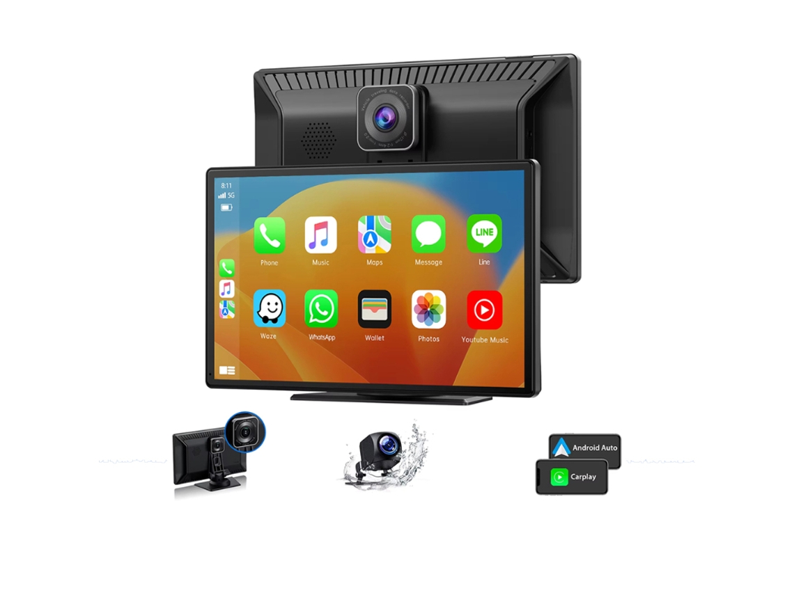 Monitor Auto Carplay Com Dashcam Incluída
