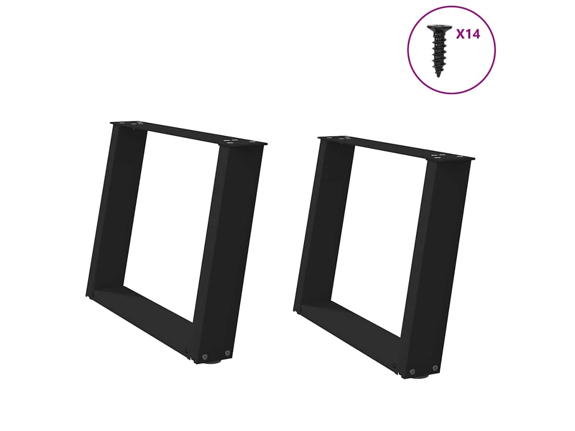Coffee Table Leg, Coffee Table Legs Vidaxl Preto Aço (70 X (42-43) Cm)