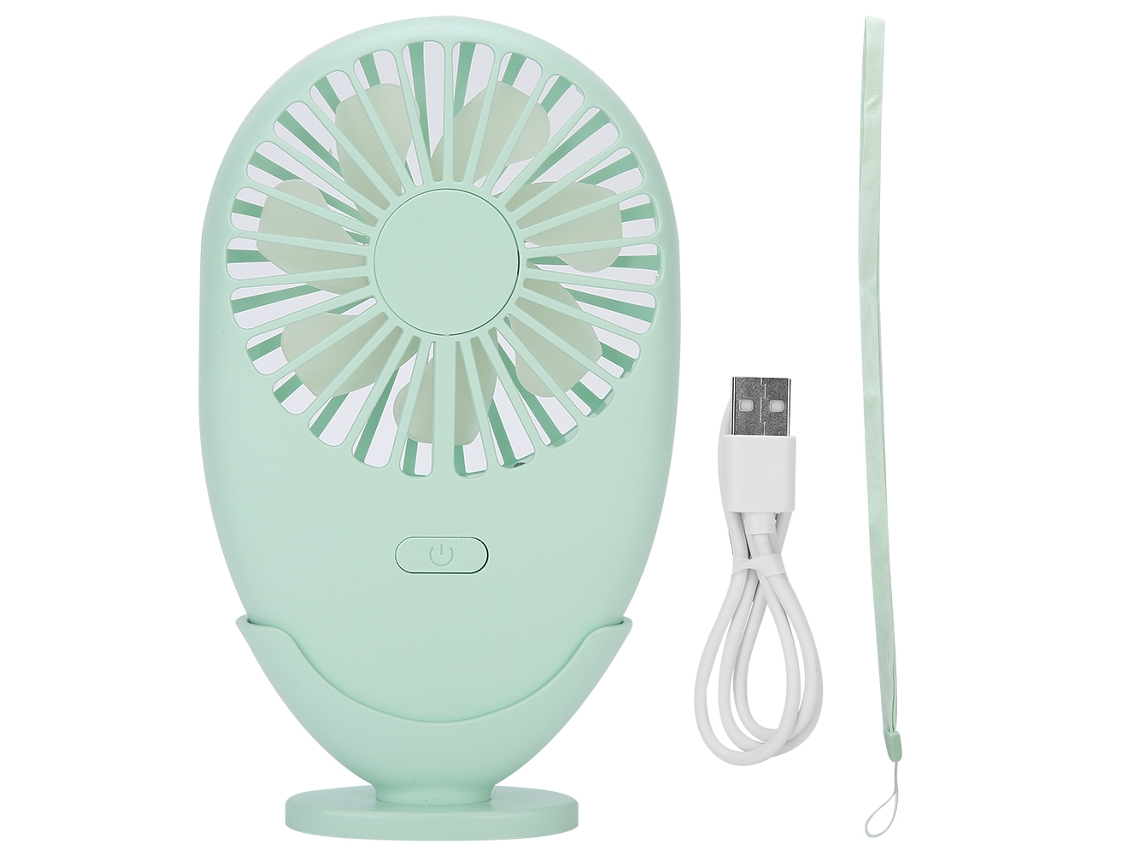 Ventilador Portátil Usb Mini Verde para Lar Exterior e Escritório