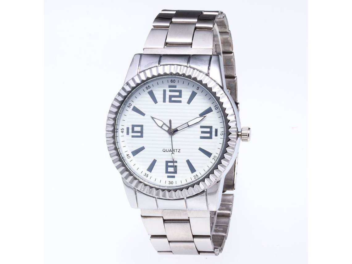 Relógio de pulso unissex Zhoulianfa Zlf0444-g Quartz, prateado e branco.