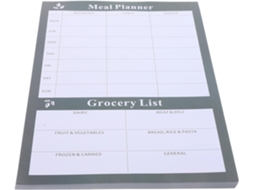 Carnet Destacável Lista De Alimentos Planificador De Repas Hebdomadaire Em Papel Noir, Bloco De Notas Rappel