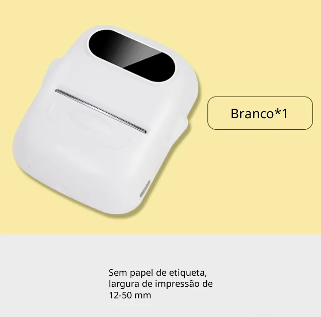 P50 Mini Bluetooth Portátil Portátil Etiqueteira ZSANFS (branco com uma Bobina de Papel 40*30mm 220 Folhas)