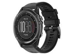 Lurelia Pulseira De Relógio Garmin Fenix 3 Em Silicone Safira, Preto