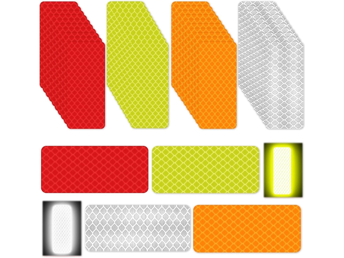 40 Unidades de Fita Refletora Autoadesiva, Fita Refletora para Bicicletas, Fita Adesiva, Segura GOKOCO
