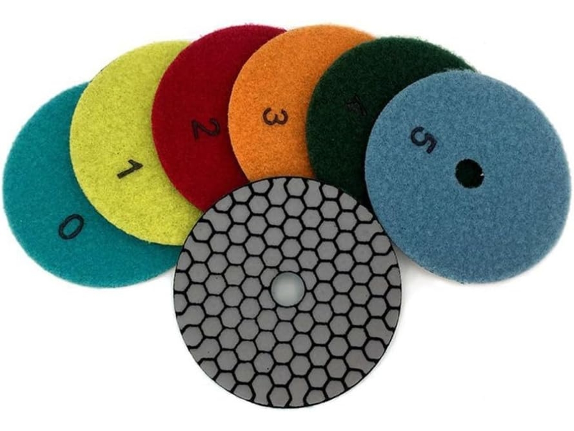 Discos De Polimento Resina 100 Mm (4 Polegadas), 6 Unidades, Para A