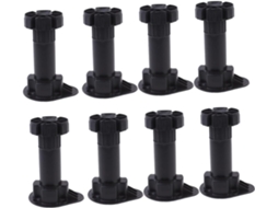 Pés De Móveis Mipcase, 8 Polegadas De Espessura, Ajustáveis, Em Plástico Preto, Ideais Para Sofás E Racks De Tv, Pacote