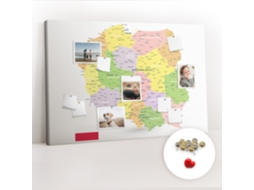 Quadro De Cortiça Mapa Da Polónia Para O Corredor Espelharte (120x80 Cm)