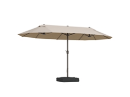 Guarda sol Retangular CHEZMOI, 4,6x2,7x2,4 m, tecido poliéster 180 G/m², cáqui