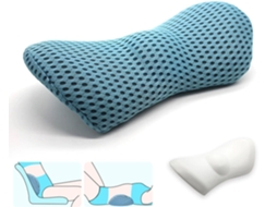 Travesseiro De Apoio Lombar, Ergonômico, Em Espuma Viscoelástica, Respirável, Azul
