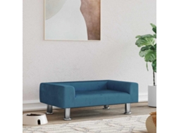 Vidaxl Cama 70x45x26,5 Cm Veludo Azul