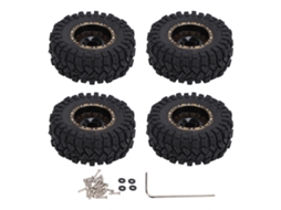 Mali conjunto de Pneus de Latão 4pcs 1.2in para Carro Rc Crawler 1/18 Traxxas Substituição Preto