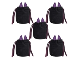 Laxiscreed Pack De 5 Sacos De Doces Com Orelhas Roxas Para Halloween E Natal