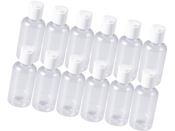 Conjunto de 15 Frascos Plásticos de 40ml Para Cosméticos, Ideais Para Viagens.