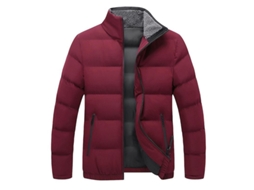 Fasst Chaqueta Casual para Hombre con Gola Alta Recheada, Mystdiy