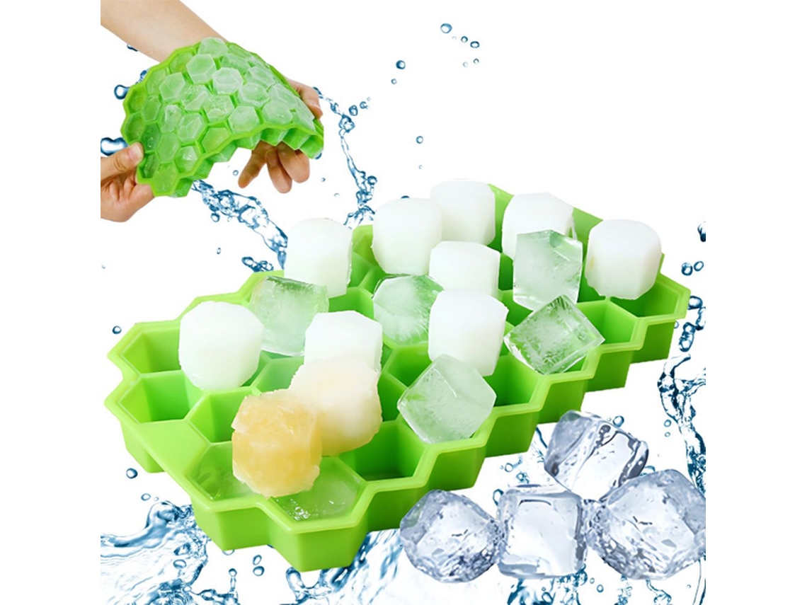 Forma De Gelo Hexagonal Silicone Para 37 Cubos