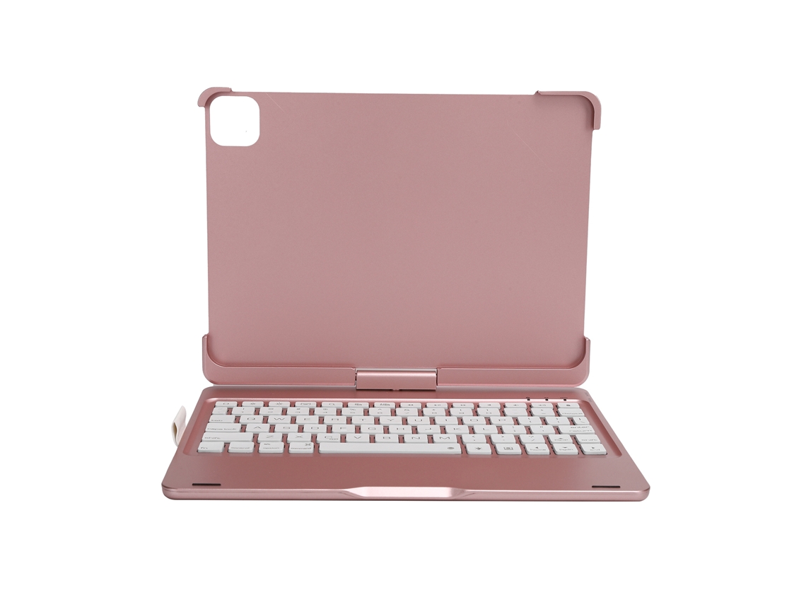 Teclado Bluetooth Sem Fio Com Capa Protetora E Retroiluminação 7 Cores Para Tablet Ios 2019 10.2/10.5 Polegadas Rose Gold