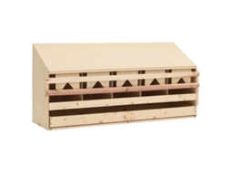Vidaxl Ninho P/ Galinhas 5 Compartimentos 117x33x54 Cm Pinho Maciço